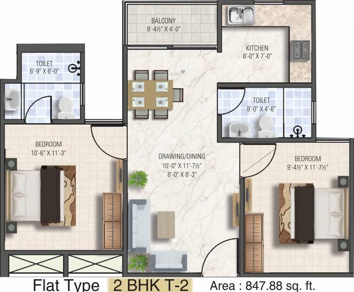 Flat 1 in Sunshine Aditya